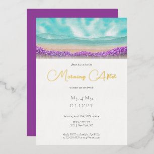 Azure Coast in Bloom Morning After Folie Uitnodiging