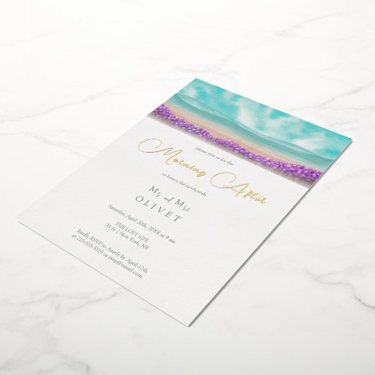 Azure Coast in Bloom Morning After Folie Uitnodiging (Gedraaid)