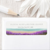 Azure Coast in Bloom Return Address Etiket (Insitu)