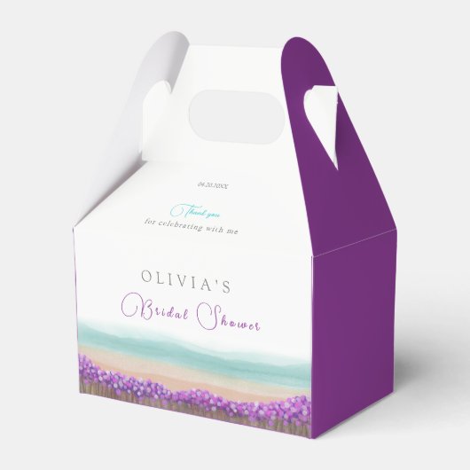 Azure Coast in Bloom Vrijgezellenfeest Bedankdoosjes (Voorkant Zijde)