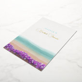 Azure Coast in Bloom Vrijgezellenfeest Folie Uitnodiging (Gedraaid)