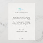 Azure Coast in Bloom Vrijgezellenfeest - Hartelijk Folie Uitnodiging (Achterkant)