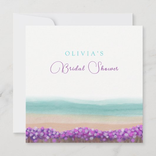 Azure Coast in Bloom Vrijgezellenfeest Kaart (Voorkant)