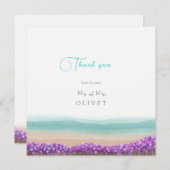 Azure Coast in Bloom Wedding Bedankt voor je kaart (Voorkant / Achterkant)