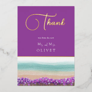 Azure Coast in Bloom Wedding Bedankt voor je kaart