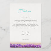 Azure Coast in Bloom Wedding Bedankt voor je kaart (Achterkant)