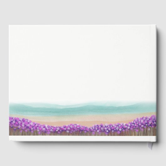 Azure Coast in Bloom Wedding Guest Book Gastenboek (Achterkant)