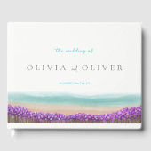Azure Coast in Bloom Wedding Guest Book Gastenboek (Voorkant)