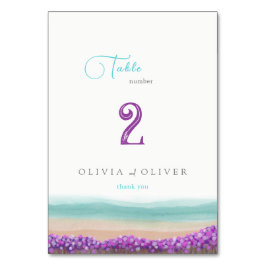 Azure Coast in Bloom Wedding Kaart