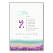 Azure Coast in Bloom Wedding Kaart (Achterkant)