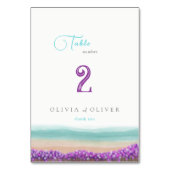 Azure Coast in Bloom Wedding Kaart (Voorkant)