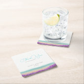 Azure Coast in Bloom Wedding Kartonnen Onderzetters (Insitu)