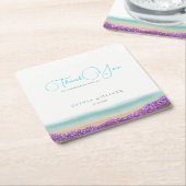 Azure Coast in Bloom Wedding Kartonnen Onderzetters (Schuin)