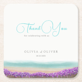 Azure Coast in Bloom Wedding Kartonnen Onderzetters