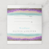 Azure Coast in Bloom Wedding Plaatskaartje (Buitenkant ongevouwen)
