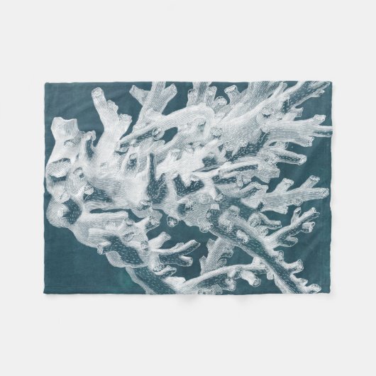 Azure Coral I Fleece Deken (Voorkant (Horizontaal))