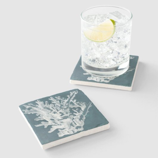 Azure Coral I Stenen Onderzetter (Zijkant)