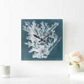 Azure Coral I Vierkante Klok (Huis)