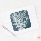 Azure Coral I Vierkante Sticker (Envelop)
