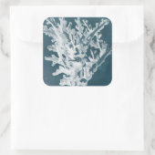 Azure Coral I Vierkante Sticker (Tas)