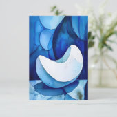 Azure Curved Serenity Bedankkaart (Staand voorkant)