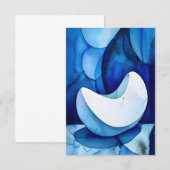 Azure Curved Serenity Bedankkaart (Voorkant / Achterkant)