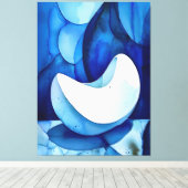 Azure Curved Serenity Canvas Afdruk (Insitu (Houten vloer))