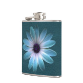 Azure Daisy on Dark Till Leather Print Heupfles (Links)