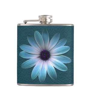 Azure Daisy on Dark Till Leather Print Heupfles