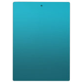 Azure Dark Blauwgroen Gradient Personalized Teache Klembord (Achterkant)