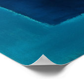 Azure Depth Color Field Abstract Modern Art Poster (Hoek)
