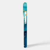 Azure Depths met gouden aderen Case-Mate iPhone Case (Achterkant / Links)
