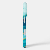 Azure Depths met gouden aderen Case-Mate iPhone Case (Achterkant / Rechts)