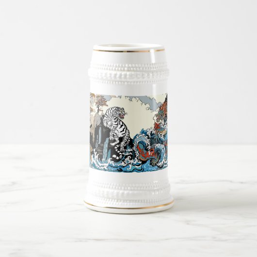 Azure Dragon en White Tiger. Illustratie Bierpul (Center)