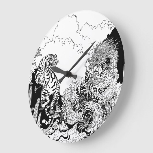 Azure Dragon en White Tiger. Illustratie Grote Klok (Hoek)