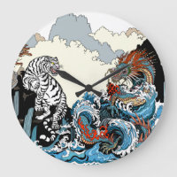 Azure Dragon en White Tiger. Illustratie
