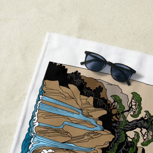 Azure Dragon en White Tiger. Illustratie Strandlaken (In situ)