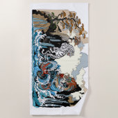 Azure Dragon en White Tiger. Illustratie Strandlaken (Voorkant)