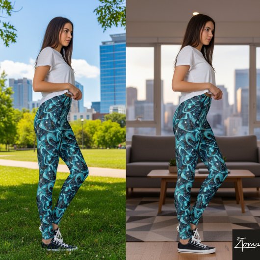 Azure Droom Broek Leggings