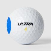 Azure Effen Kleur Pas Aan Golfballen (Logo)