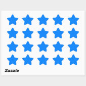 Azure (effen kleur) ster sticker (Vel)