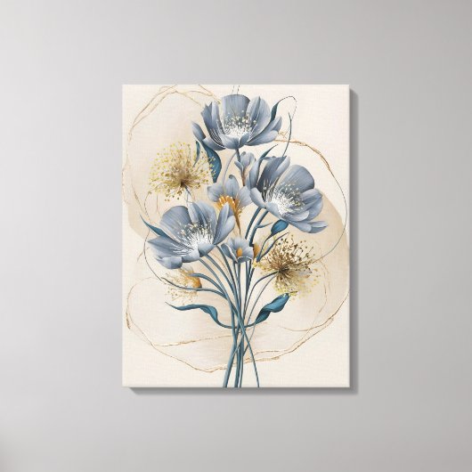 Azure Elegance Canvas Afdruk (Voorkant)