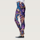 "Azure Elegance: luxe blauw bloemige Leggings" Leggings (Links)