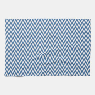 Azure Elegant Chevron Design Theedoek