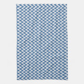 Azure Elegant Chevron Design Theedoek (Verticaal)