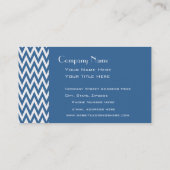 Azure Elegant Chevron Monogram Visitekaartje (Achterkant)