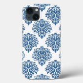 Azure Elegant Damask Case-Mate iPhone Case (Achterkant)