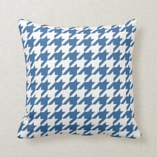 Azure Elegant Houndstooth Kussen