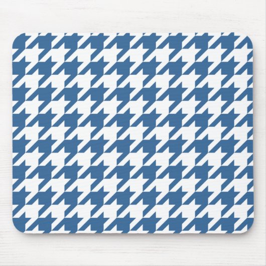 Azure Elegant Houndstooth Muismat (Voorkant)