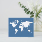 Azure Elegant World Briefkaart (Staand voorkant)